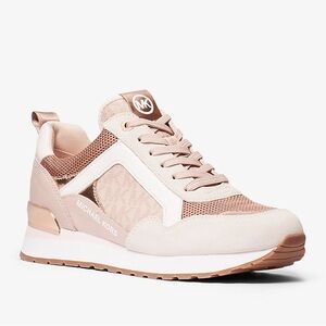 Michael Kors Wilma Suede and Logo Trainer